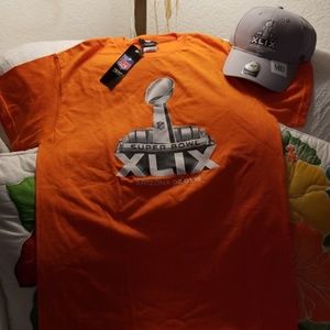 49th year Super Bowl  Collectable shirt with matching  hat, All New.